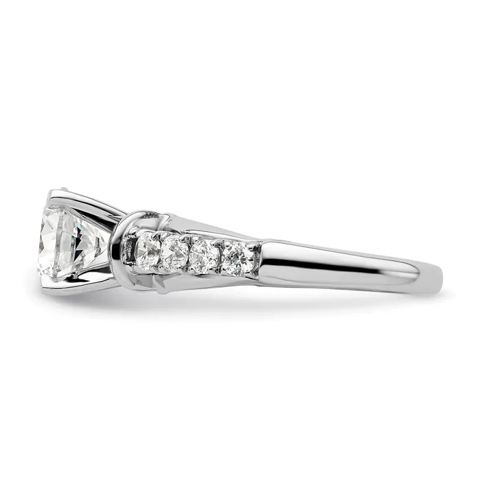 Rings Goldia 14k White Gold 12 Ct Lab Grown Diamond VSSI G 1 12 Ct Center Round Shared Prong Engagement Ring