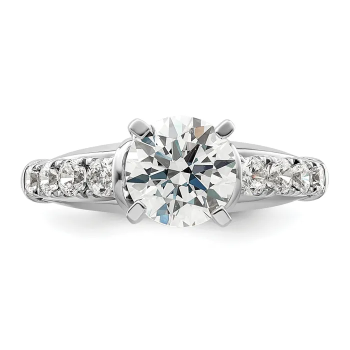 Rings Goldia 14k White Gold 12 Ct Lab Grown Diamond VSSI G 1 12 Ct Center Round Shared Prong Engagement Ring