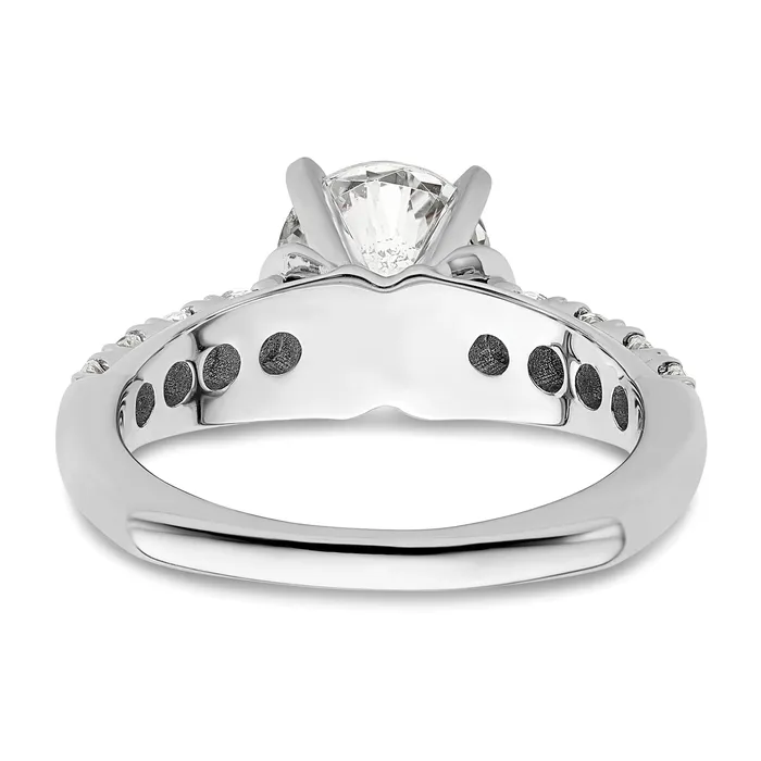 Rings Goldia 14k White Gold 12 Ct Lab Grown Diamond VSSI G 1 12 Ct Center Round Shared Prong Engagement Ring
