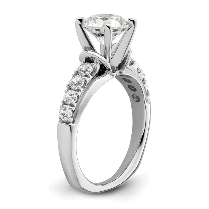 Rings Goldia 14k White Gold 12 Ct Lab Grown Diamond VSSI G 1 12 Ct Center Round Shared Prong Engagement Ring