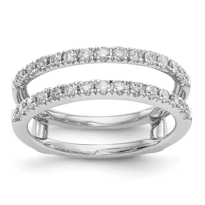Rings Goldia 14k White Gold 12 Ct Lab Grown Diamond VSSI G Ring Guard