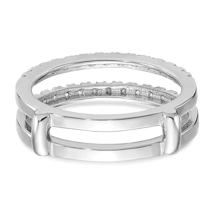 Rings Goldia 14k White Gold 12 Ct Lab Grown Diamond VSSI G Ring Guard