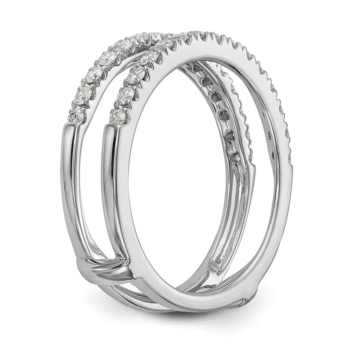 Rings Goldia 14k White Gold 12 Ct Lab Grown Diamond VSSI G Ring Guard