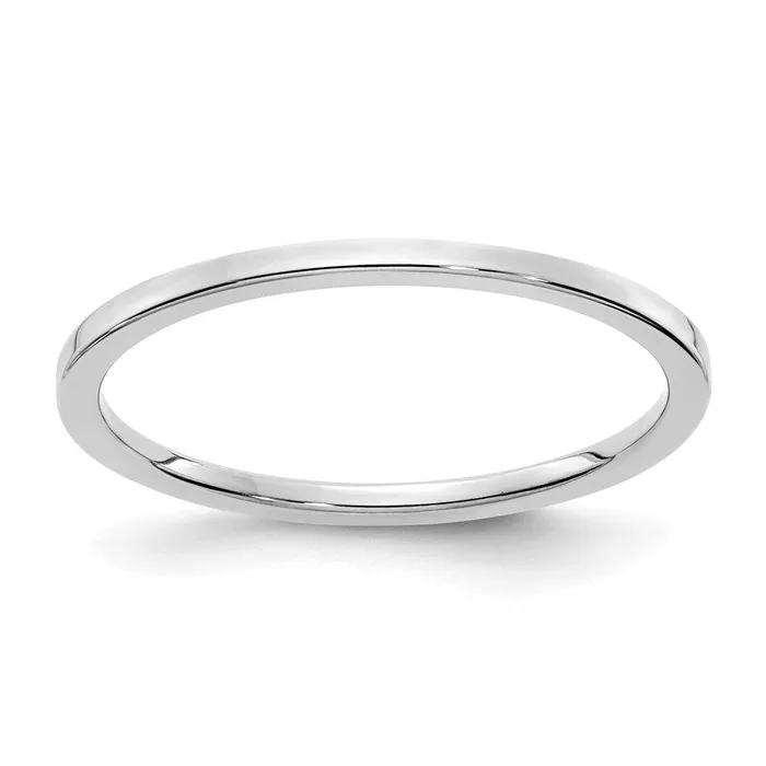 Rings Goldia 14K White Gold 12mm Flat Stackable Mens Ladies Wedding Band Ring Rings Goldia 14K White Gold 12mm Flat Stackable Mens Ladies Wedding Band Ring