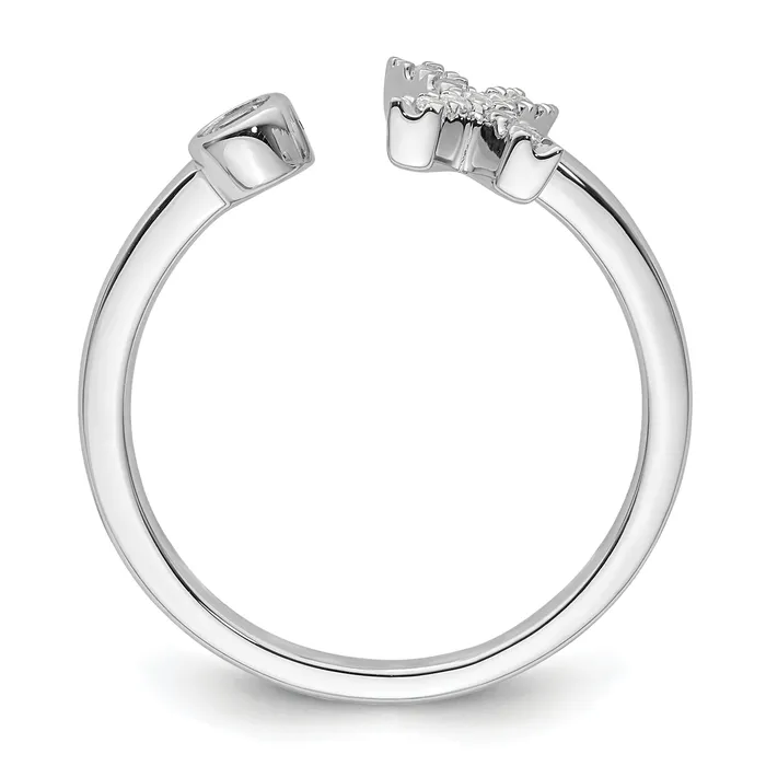 Rings Goldia 14k White Gold 16 Ct Lab Grown Diamond VSSI G Initial X Adjustable Ring
