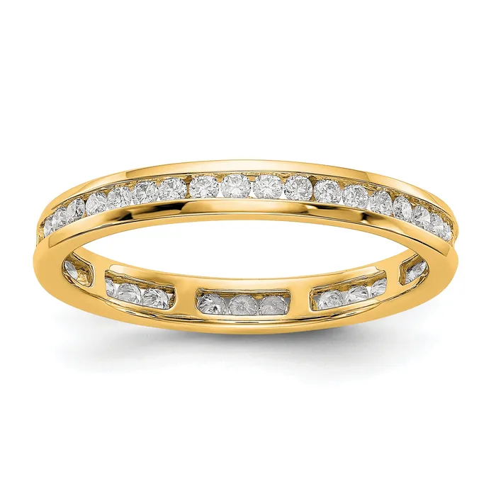 Rings Goldia 14k Yellow Gold 12 Ct Lab Grown Diamond VSSI G Channel Set Eternity Band Ring Rings Goldia 14k Yellow Gold 12 Ct Lab Grown Diamond VSSI G Channel Set Eternity Band Ring