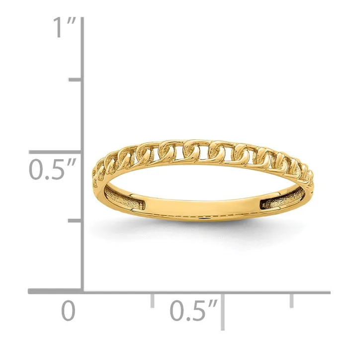 Rings Goldia 14K Yellow Gold Link Design Ring