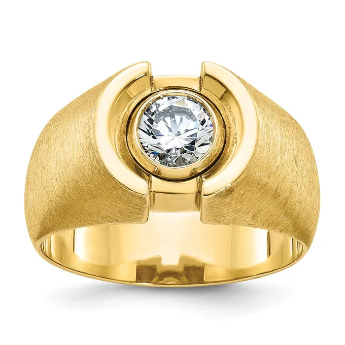 Rings Goldia 14k Yellow Gold Mens Polished and Satin Diamond Ring Mounting Rings Goldia 14k Yellow Gold Mens Polished and Satin Diamond Ring Mounting
