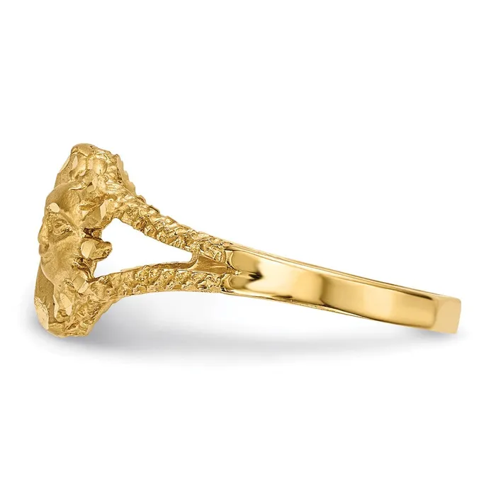 Rings Goldia 14K Yellow Gold Polished and Satin Diamondcut Sun and Moon Ring