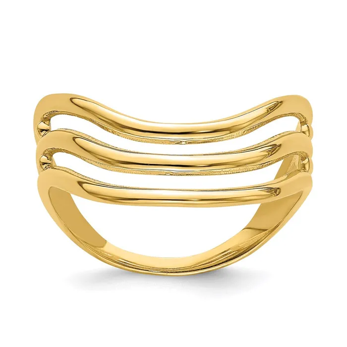 Rings Goldia 14K Yellow Gold Triple Wave Fashion Thumb Ring