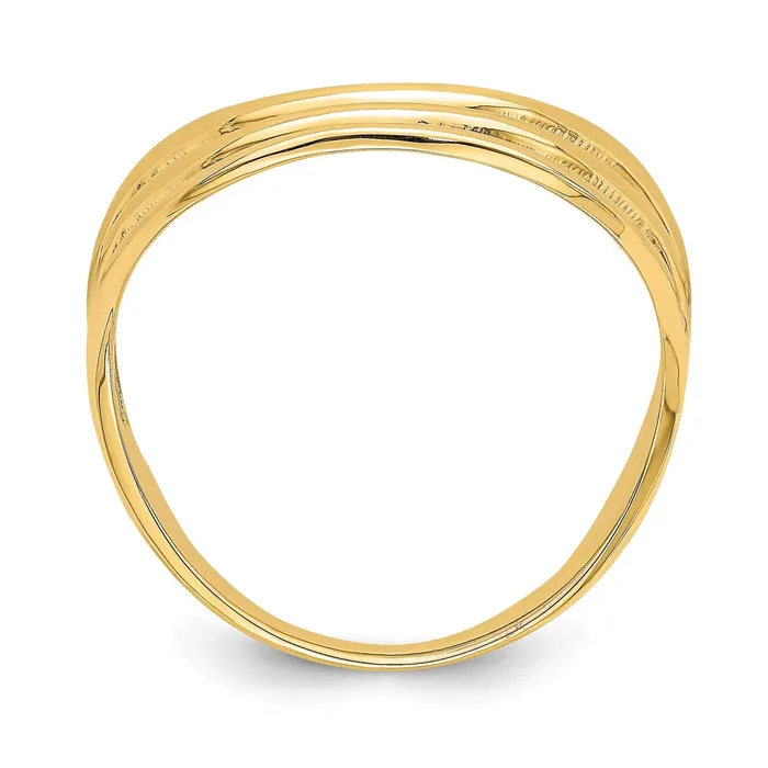 Rings Goldia 14K Yellow Gold Triple Wave Fashion Thumb Ring