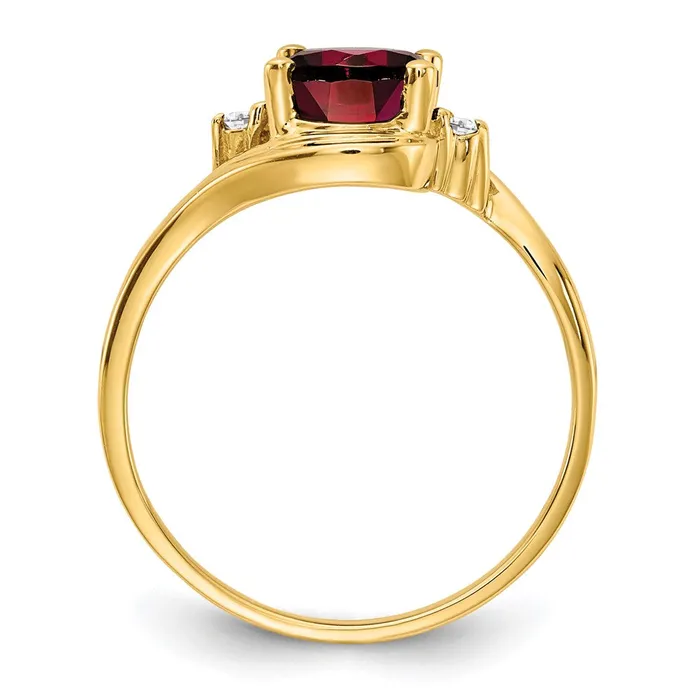 Rings goldiaca 14K Yellow Gold 8x6mm Oval Garnet Checker A Real Diamond ring Rings goldiaca 14K Yellow Gold 8x6mm Oval Garnet Checker A Real Diamond ring
