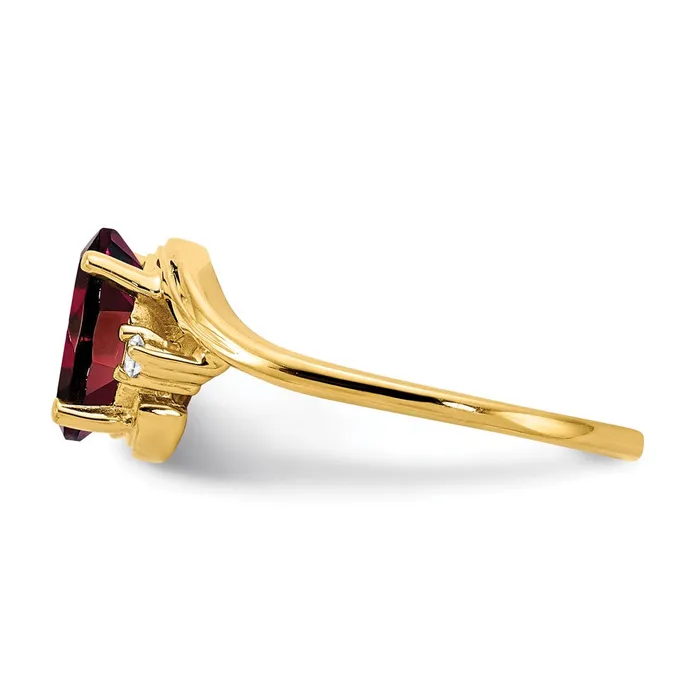 Rings goldiaca 14K Yellow Gold 8x6mm Oval Garnet Checker A Real Diamond ring Rings goldiaca 14K Yellow Gold 8x6mm Oval Garnet Checker A Real Diamond ring