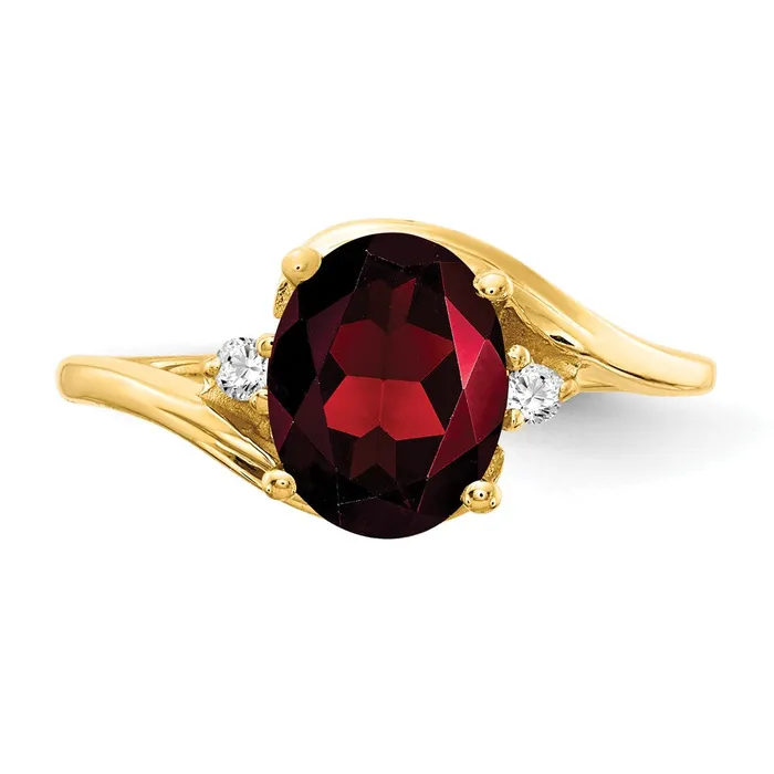 Rings goldiaca 14K Yellow Gold 8x6mm Oval Garnet Checker A Real Diamond ring Rings goldiaca 14K Yellow Gold 8x6mm Oval Garnet Checker A Real Diamond ring