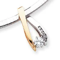 Rings Goldiacom 14k Two tone AAA Diamond slide