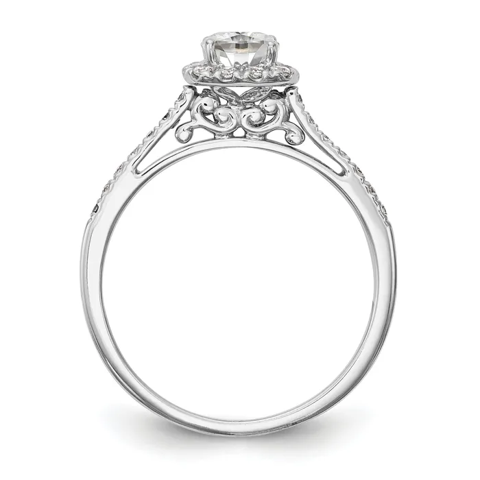 Rings Goldiacom 14k White Gold Cushion Halo Simulated Diamond Engagement Ring Rings Goldiacom 14k White Gold Cushion Halo Simulated Diamond Engagement Ring