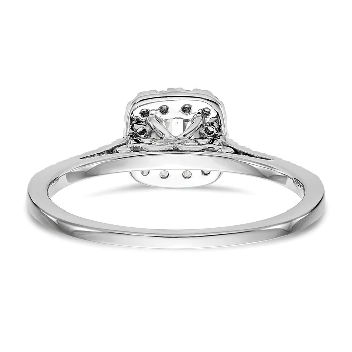 Rings Goldiacom 14k White Gold Cushion Halo Simulated Diamond Engagement Ring Rings Goldiacom 14k White Gold Cushion Halo Simulated Diamond Engagement Ring