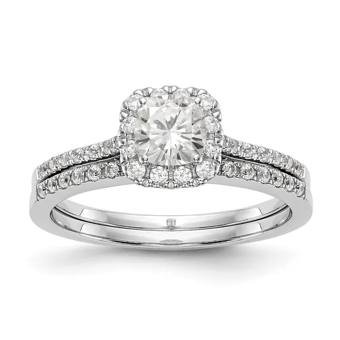 Rings Goldiacom 14k White Gold Cushion Halo Simulated Diamond Engagement Ring Rings Goldiacom 14k White Gold Cushion Halo Simulated Diamond Engagement Ring