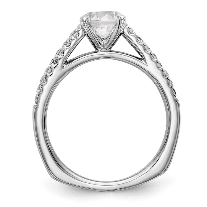 Rings Goldiacom 14k White Gold Simulated Diamond Engagement Ring