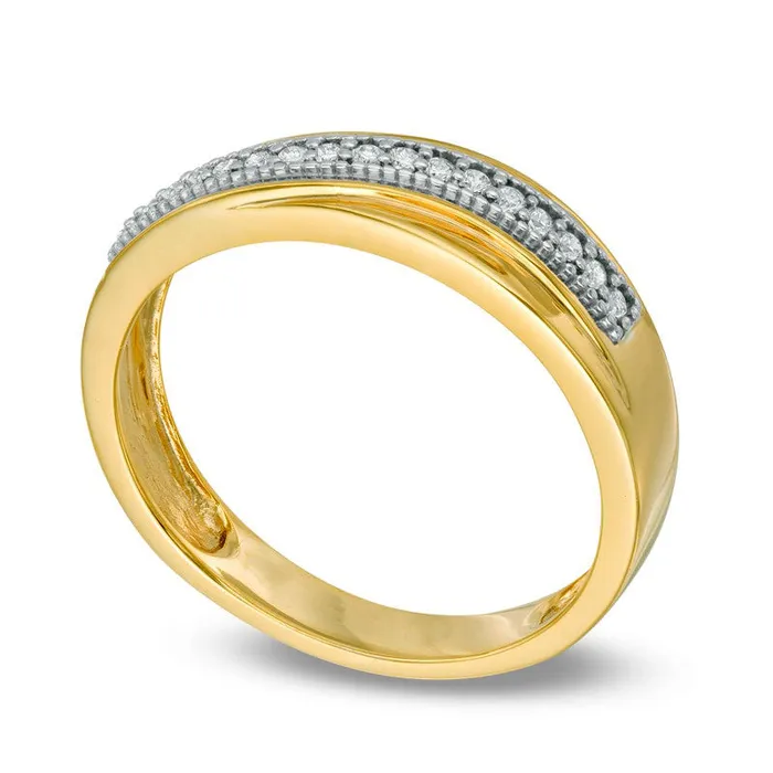 Rings Goldia Mens 017 CT TW Natural Diamond Wedding Band in Solid 10K Yellow Gold Rings Goldia Mens 017 CT TW Natural Diamond Wedding Band in Solid 10K Yellow Gold