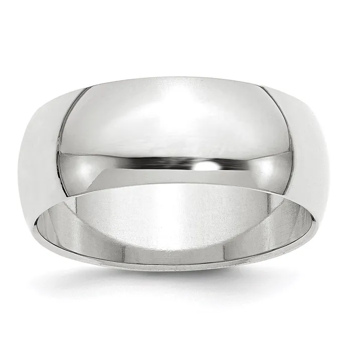 Rings Goldia Solid 14K Yellow Gold White Gold 8mm HalfRound MensWomens Wedding Band Ring Size 11 Rings Goldia Solid 14K Yellow Gold White Gold 8mm HalfRound MensWomens Wedding Band Ring Size 11