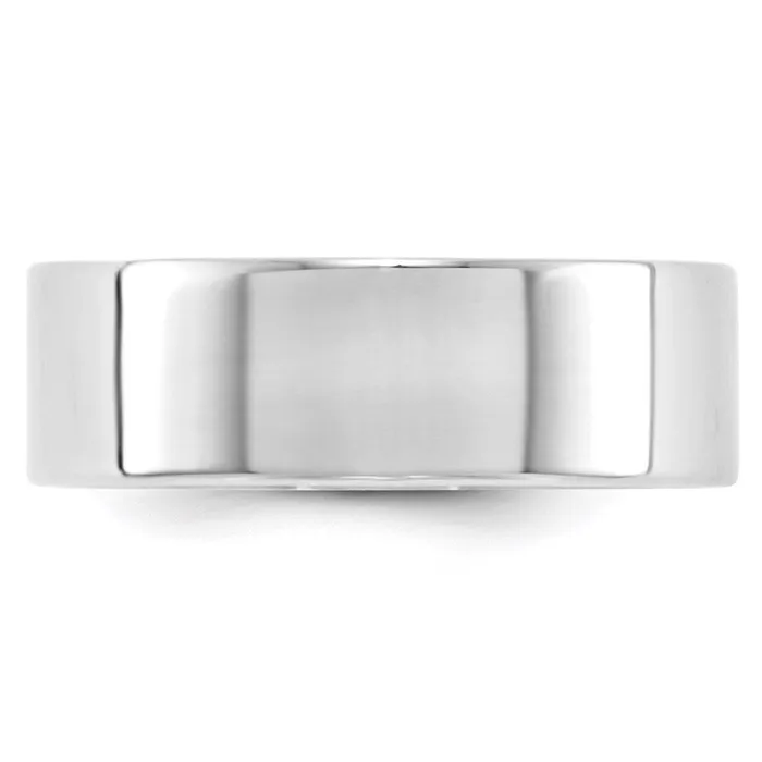 Rings Goldia Solid 18K White Gold 7mm Light Weight Flat MensWomens Wedding Band Ring Size 13 Rings Goldia Solid 18K White Gold 7mm Light Weight Flat MensWomens Wedding Band Ring Size 13