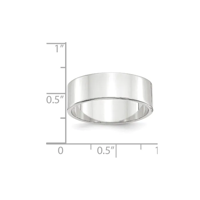 Rings Goldia Solid 18K White Gold 7mm Light Weight Flat MensWomens Wedding Band Ring Size 13 Rings Goldia Solid 18K White Gold 7mm Light Weight Flat MensWomens Wedding Band Ring Size 13