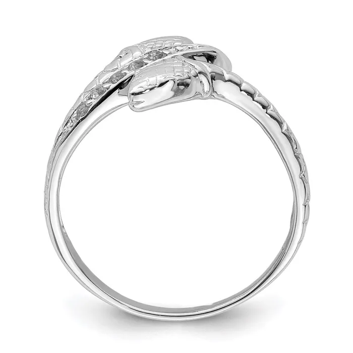 Rings Goldia Sterling Silver Rhodiumplated wBlue Topaz Snake Ring