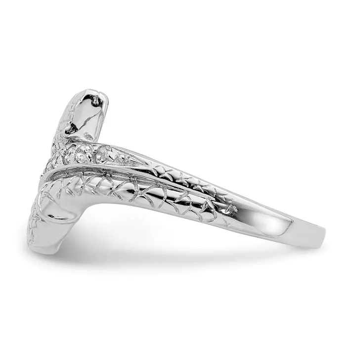 Rings Goldia Sterling Silver Rhodiumplated wBlue Topaz Snake Ring