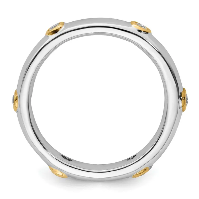 Rings Goldia Sterling Silver Stackable Expressions Polished Diamond Ring