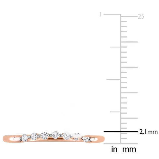 Rings JMS always Original Amour 14k Rose Gold 110 CT TDW Diamond SemiEternity Ring Rings JMS always Original Amour 14k Rose Gold 110 CT TDW Diamond SemiEternity Ring