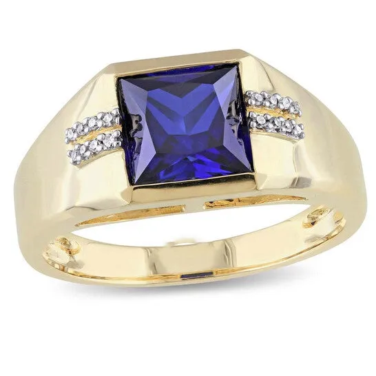 Rings JMS always Original Amour Blue Sapphire Yellow Gold Diamond Mens Ring Rings JMS always Original Amour Blue Sapphire Yellow Gold Diamond Mens Ring