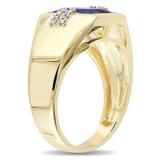 Rings JMS always Original Amour Blue Sapphire Yellow Gold Diamond Mens Ring Rings JMS always Original Amour Blue Sapphire Yellow Gold Diamond Mens Ring