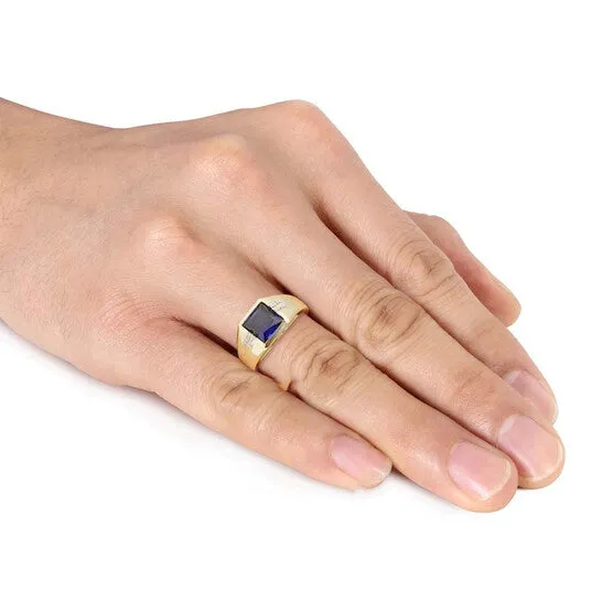 Rings JMS always Original Amour Blue Sapphire Yellow Gold Diamond Mens Ring Rings JMS always Original Amour Blue Sapphire Yellow Gold Diamond Mens Ring