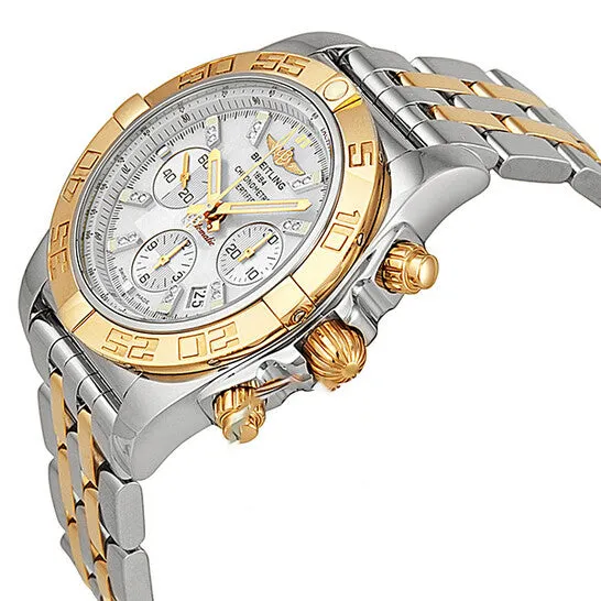 Rings Original Breitling Chronomat 44 Mother of Pearl Diamond TwoTone Mens Watch CB011012A698TT JMS always Rings Original Breitling Chronomat 44 Mother of Pearl Diamond TwoTone Mens Watch CB011012A698TT JMS always