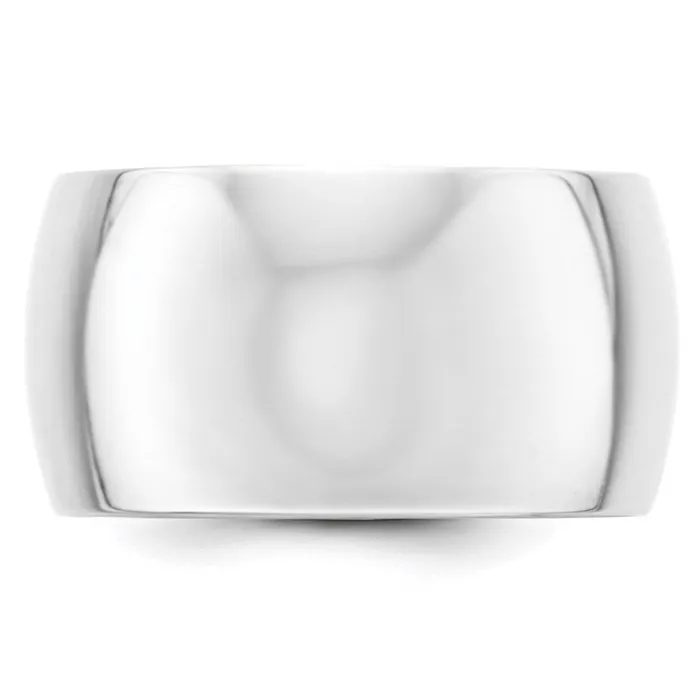 Rings Solid 18K White Gold 12mm Half Round MensWomens Wedding Band Ring Size 11 Goldia Rings Solid 18K White Gold 12mm Half Round MensWomens Wedding Band Ring Size 11 Goldia