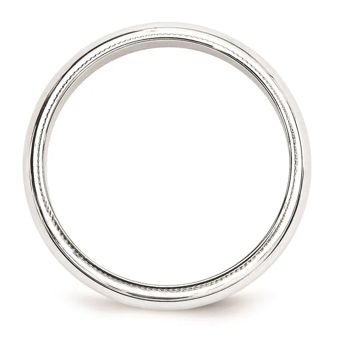 Rings Solid 18K White Gold 5mm Milgrain Half Round MensWomens Wedding Band Ring Size 14 Goldia Rings Solid 18K White Gold 5mm Milgrain Half Round MensWomens Wedding Band Ring Size 14 Goldia
