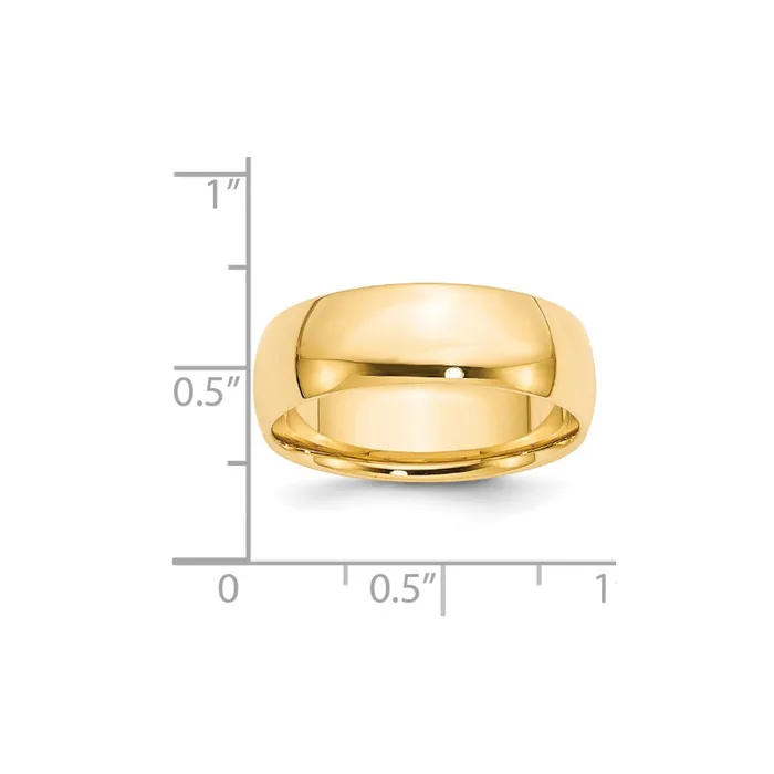 Rings Solid 18K Yellow Gold 7mm Light Weight Comfort Fit MensWomens Wedding Band Ring Size 95 Goldia Rings Solid 18K Yellow Gold 7mm Light Weight Comfort Fit MensWomens Wedding Band Ring Size 95 Goldia