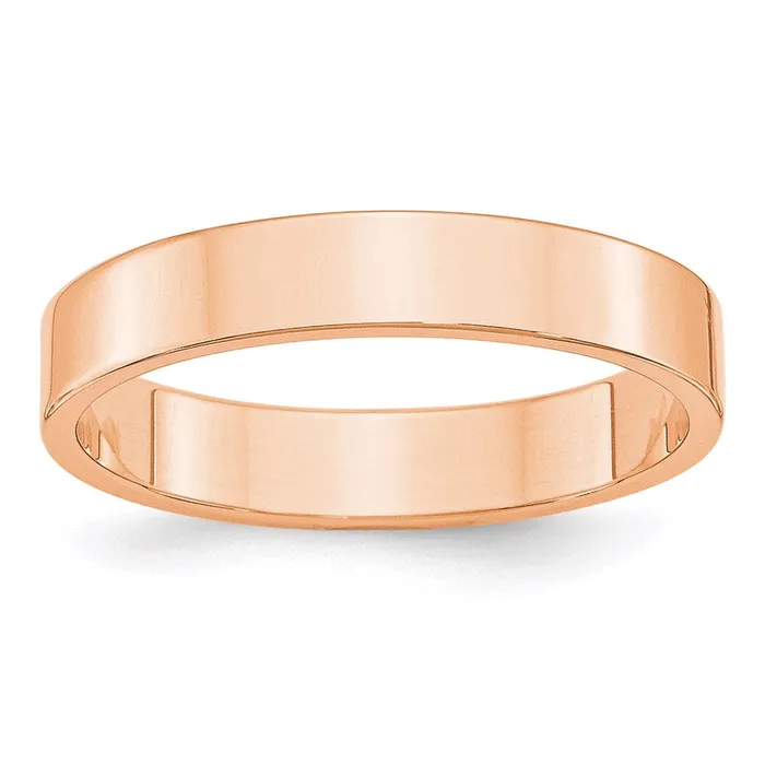 Solid 10K Yellow Gold Rose Gold 4mm Light Weight Flat MensWomens Wedding Band Ring Size 13 Goldia Rings Solid 10K Yellow Gold Rose Gold 4mm Light Weight Flat MensWomens Wedding Band Ring Size 13 Goldia Rings