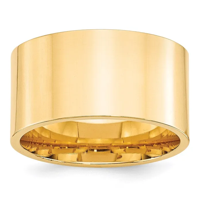 Solid 14K Yellow Gold 12mm Standard Flat Comfort Fit MensWomens Wedding Band Ring Size 65 Goldia Rings Solid 14K Yellow Gold 12mm Standard Flat Comfort Fit MensWomens Wedding Band Ring Size 65 Goldia Rings
