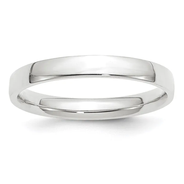 Solid 18K White Gold 3mm Light Weight Comfort Fit MensWomens Wedding Band Ring Size 45 Goldia Rings Solid 18K White Gold 3mm Light Weight Comfort Fit MensWomens Wedding Band Ring Size 45 Goldia Rings