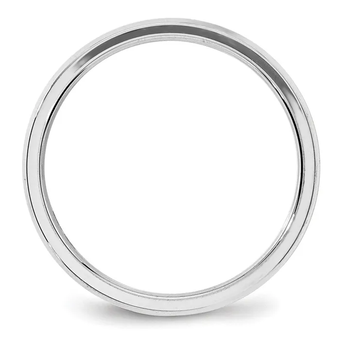 Solid 18K White Gold 4mm Bevel Edge Comfort Fit MensWomens Wedding Band Ring Size 4 Goldia Rings Solid 18K White Gold 4mm Bevel Edge Comfort Fit MensWomens Wedding Band Ring Size 4 Goldia Rings
