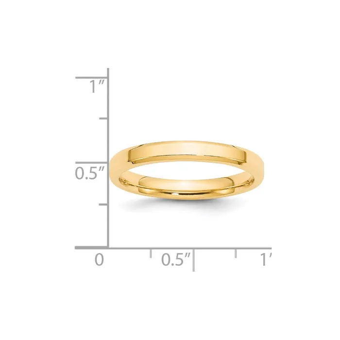 Solid 18K Yellow Gold 3mm Bevel Edge Comfort Fit MensWomens Wedding Band Ring Size 115 Goldia Rings Solid 18K Yellow Gold 3mm Bevel Edge Comfort Fit MensWomens Wedding Band Ring Size 115 Goldia Rings