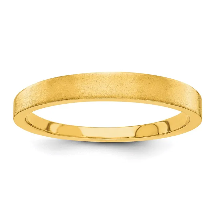 Solid 18K Yellow Gold 3mm Tapered Satin MensWomens Wedding Band Ring Size 7 Goldia Rings Solid 18K Yellow Gold 3mm Tapered Satin MensWomens Wedding Band Ring Size 7 Goldia Rings