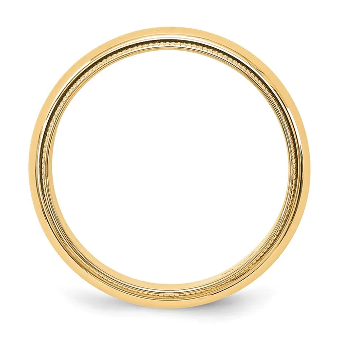 Solid 18K Yellow Gold 5mm Milgrain Half Round MensWomens Wedding Band Ring Size 14 Goldia Rings Solid 18K Yellow Gold 5mm Milgrain Half Round MensWomens Wedding Band Ring Size 14 Goldia Rings