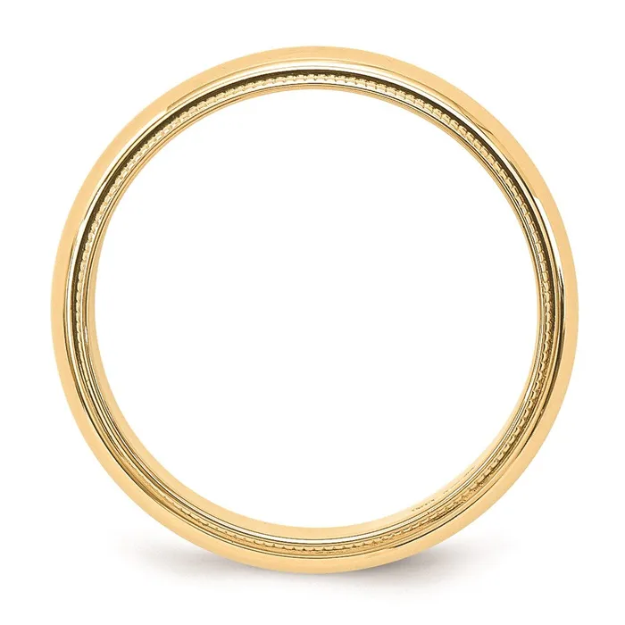 Solid 18K Yellow Gold 5mm Milgrain Half Round MensWomens Wedding Band Ring Size 14 Goldia Rings Solid 18K Yellow Gold 5mm Milgrain Half Round MensWomens Wedding Band Ring Size 14 Goldia Rings