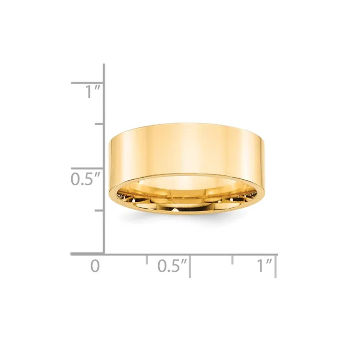 Solid 18K Yellow Gold 8mm Standard Flat Comfort Fit MensWomens Wedding Band Ring Size 10 Goldia Rings Solid 18K Yellow Gold 8mm Standard Flat Comfort Fit MensWomens Wedding Band Ring Size 10 Goldia Rings