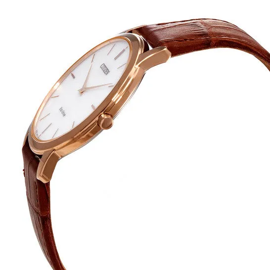 Watches JMS always Original Citizen White Dial Brown Leather Mens Watch AR113315A Watches JMS always Original Citizen White Dial Brown Leather Mens Watch AR113315A