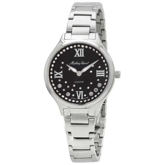 Watches JMS always Original MatheyTissot Nicole Diamond Quartz Black Dial Ladies Watch D985SAN Watches JMS always Original MatheyTissot Nicole Diamond Quartz Black Dial Ladies Watch D985SAN
