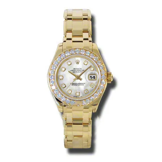 Watches JMS always Original Rolex LadyDatejust Pearlmaster White MotherOfPearl Diamond Dial 18K Yellow Gold Automatic Ladies Watch 80298MDPM Watches JMS always Original Rolex LadyDatejust Pearlmaster White MotherOfPearl Diamond Dial 18K Yellow Gold Automatic Ladies Watch 80298MDPM